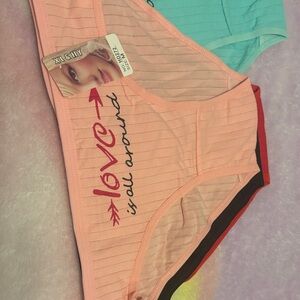Peach and Teal Women's Briefs